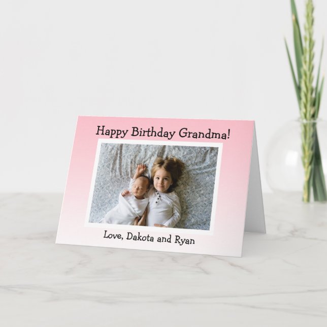 Happy Birthday Grandma  Photo Card (Front)