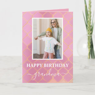 Happy Birthday Grandma Photo Card
