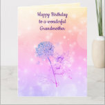 Happy Birthday Grandmother Card<br><div class="desc">Beautiful Flower Fairy design Happy Birthday Grandmother Greeting Card.</div>