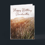 Happy Birthday Grandmother - Rustic Birthday Card<br><div class="desc">Custom birthday card featuring rustic sunset photo with "Happy Birthday Grandmother" in script typography. Coloured interior and back. Also available for Instant Download to easily share with friends and family.</div>
