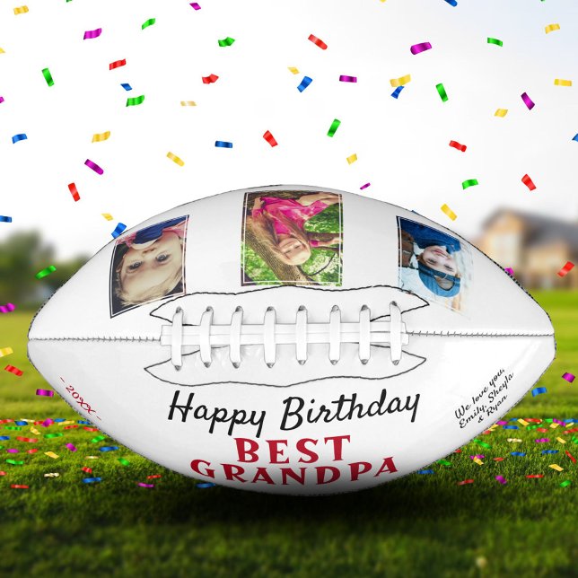 Happy Birthday Grandpa 3 Photo Collage American Football (Creator Uploaded)