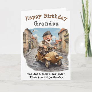 Happy Birthday Grandpa - Editable. Card