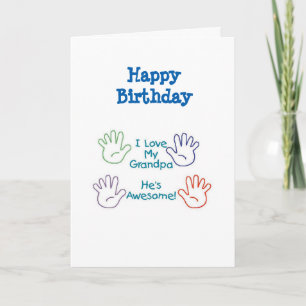 Happy Birthday Grandpa - Hands Card