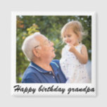 Happy birthday grandpa personalise photo magnet<br><div class="desc">Custom your photo 
Happy birthday grandpa wishes</div>