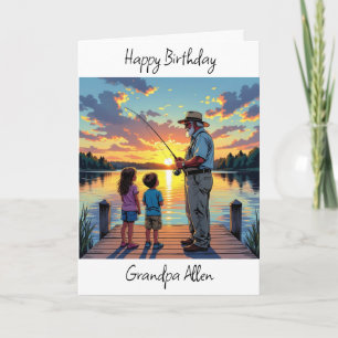 Happy Birthday Grandpa Personalised Card