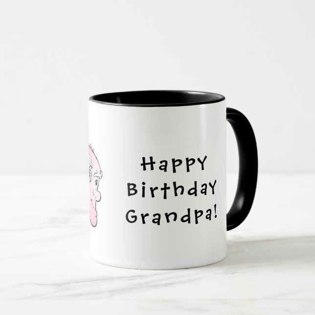 Happy Birthday Grandpa! Two-tone Combo Mug (Front Right)