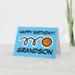 Happy Birthday Grandson athletic basketball sports Card<br><div class="desc">Happy Birthday Grandson athletic basketball sports greeting Card . Wish your grandchild a Happy Birthday with this sporty greeting card for kids. Cute print for boys and girls. Also great for son in law and other family members.</div>