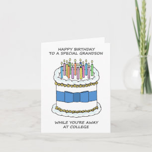 Happy Birthday Grandson Away at College Card