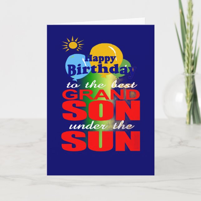 Happy birthday grandson card (Front)