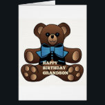 Happy Birthday Grandson Teddybear<br><div class="desc">lovely as a gift for your grandchild</div>