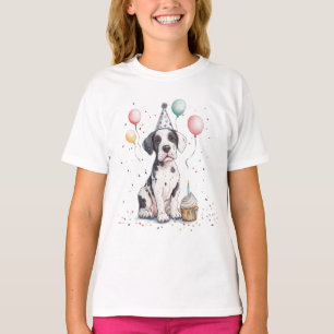 Happy Birthday Great Dane Puppy Cupcake T-Shirt