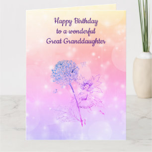 Happy Birthday Great Granddaughter Card