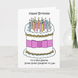Happy Birthday Great Great Granddaughter in Law Card