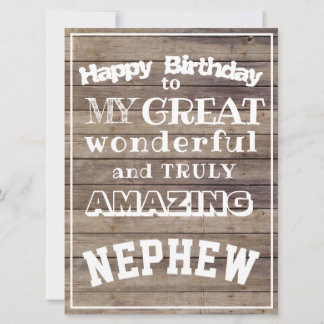 Happy Birthday Great Nephew  Card