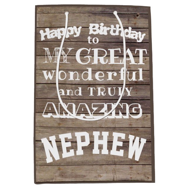 Happy Birthday Great Nephew Favour gift Bag (Front)