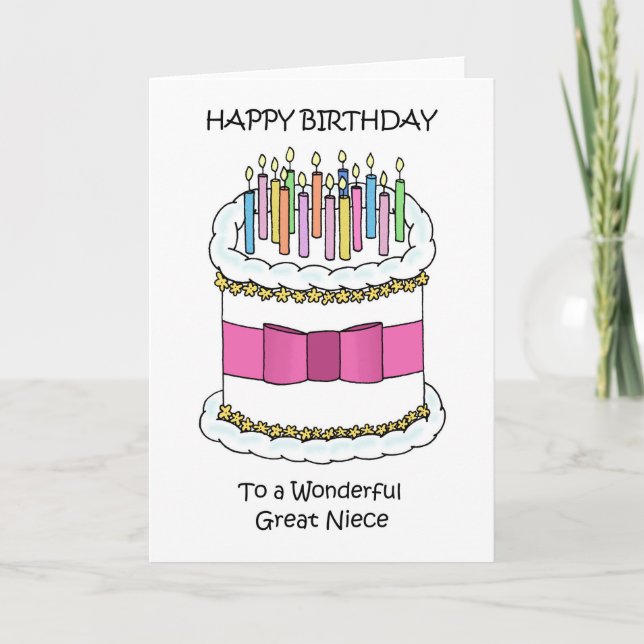 Happy Birthday Great Niece Card (Front)