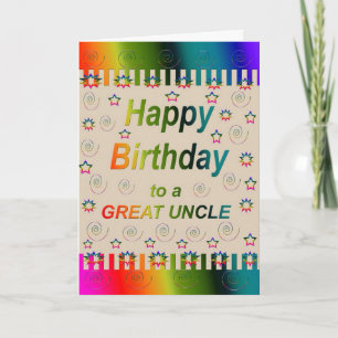 HAPPY BIRTHDAY Great Uncle Card