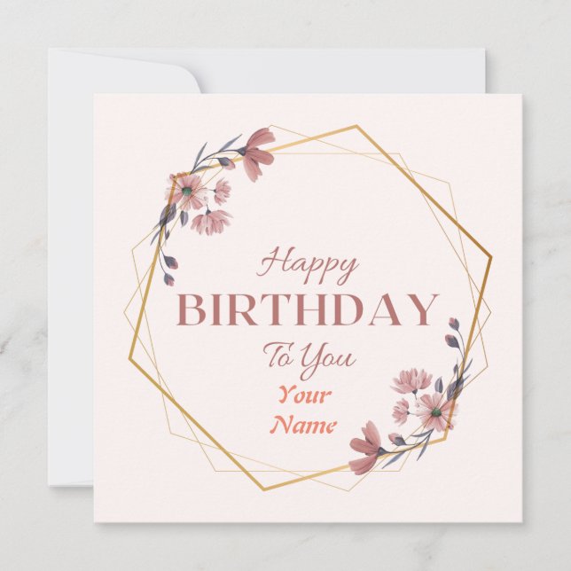 Happy Birthday Greating Card (Front)