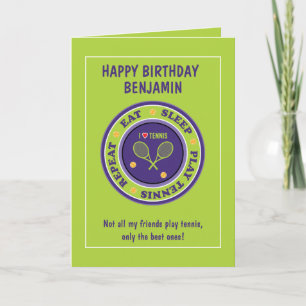 Happy Birthday, green 🎾Tennis Birthday 🎉 Card