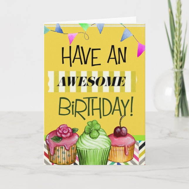 Happy Birthday Greeting Card (Front)