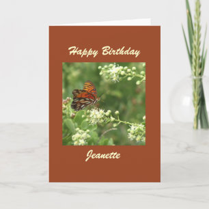Happy Birthday Greeting Card, Butterfly, Custom Card