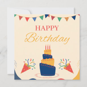 Happy Birthday Greeting Card Design