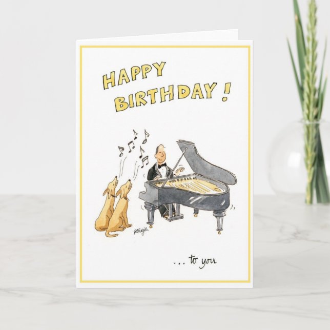 Happy birthday greeting card for music lovers (Front)