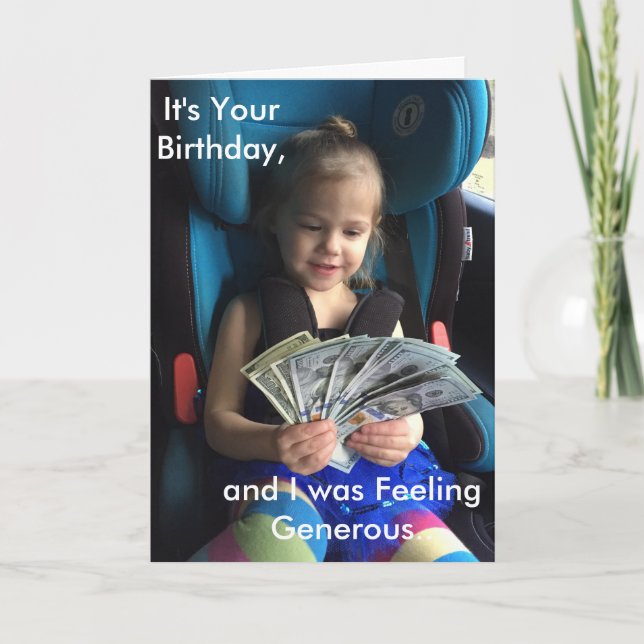 Happy Birthday Greeting Card, Humourous Card (Front)