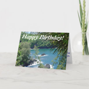 Happy Birthday greeting card ocean from Hawaii