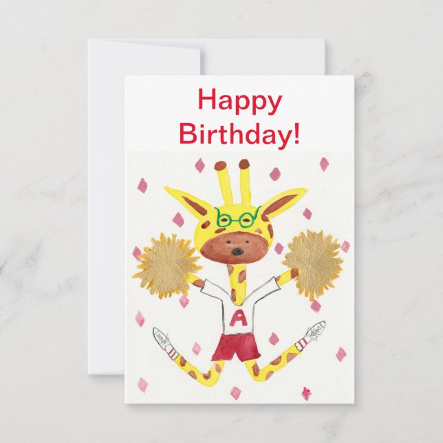 Happy Birthday! Greeting Card. Thank You Card (Front)