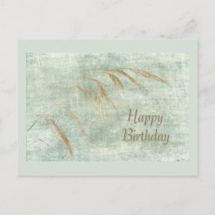 Happy Birthday Greeting Card Wild Grass