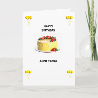Happy Birthday Greeting Card-Yellow Ballons Card