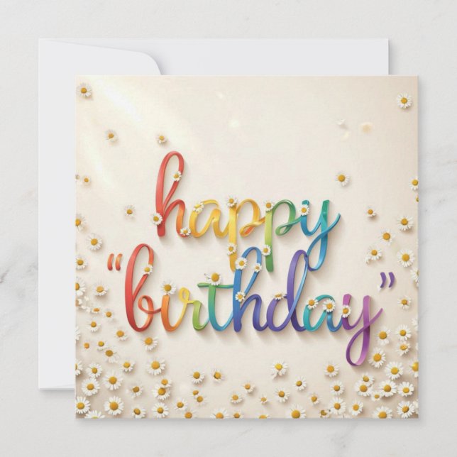 Happy Birthday Greeting Cards  (Front)