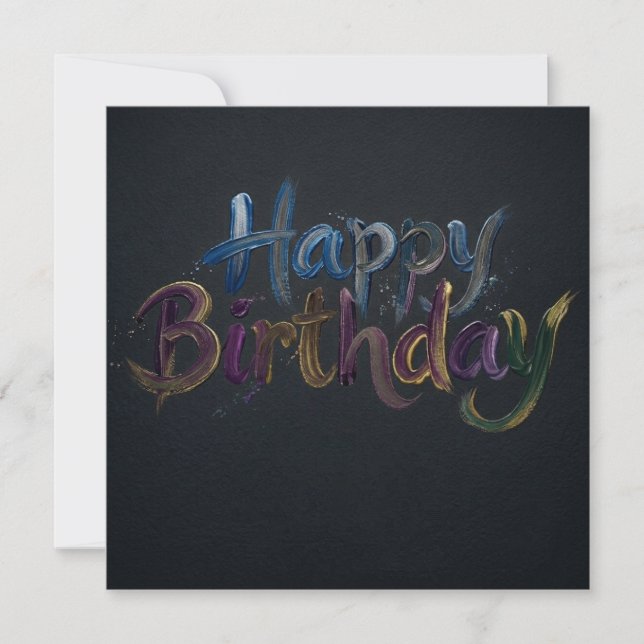 Happy Birthday Greeting Cards  (Front)