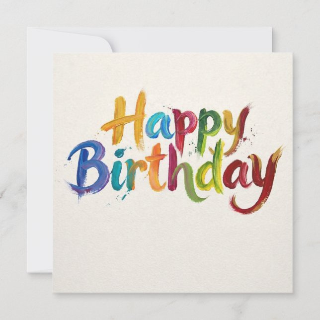 Happy Birthday Greeting Cards  (Front)