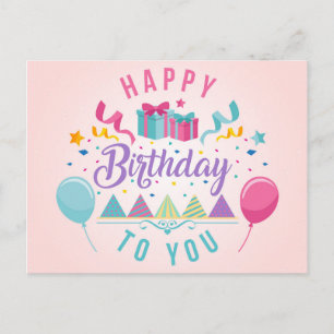 Happy birthday Greeting Postcard