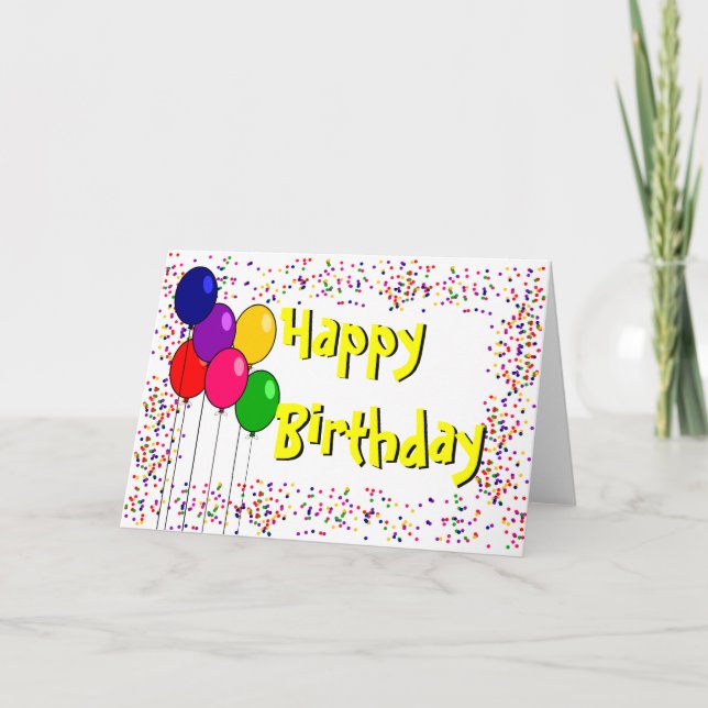 Happy Birthday Greetings Card (Front)