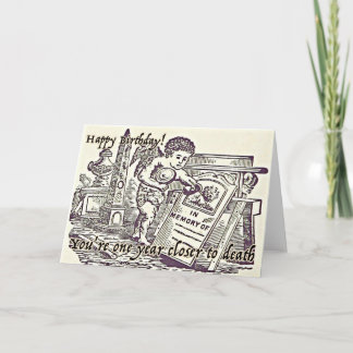 Happy Birthday Greetings Card Dark Humour Funny