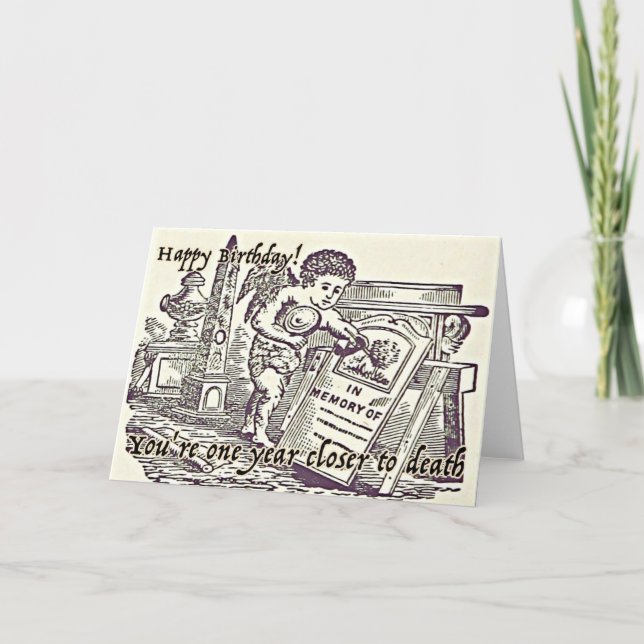 Happy Birthday Greetings Card Dark Humour Funny (Front)