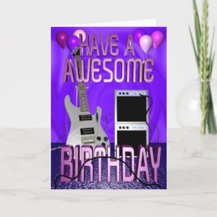 Happy Birthday Guitar/Amp by Valxart Card