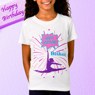 Happy Birthday Gymnastics Personalised  T-Shirt