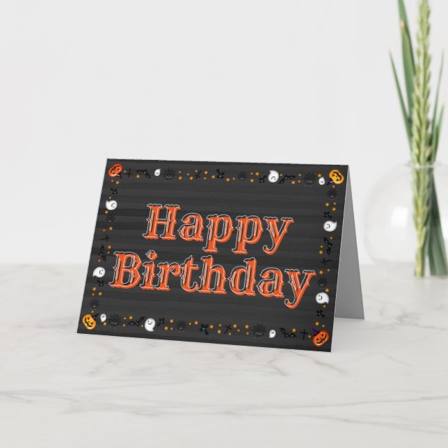 Happy Birthday Halloween Card (Front)