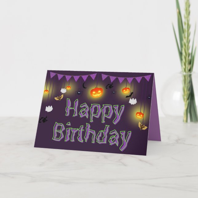 Happy Birthday Halloween Card (Front)