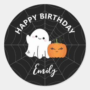 Happy Birthday Halloween Kids Party Classic Round Sticker