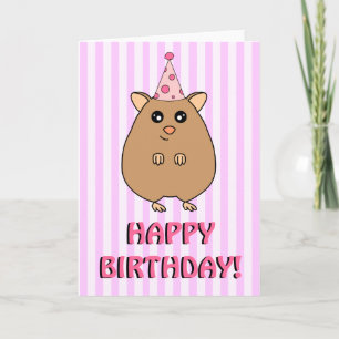 Happy Birthday Hamster Greeting Card