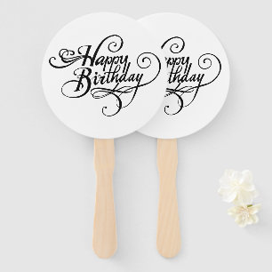Happy Birthday Hand Fan