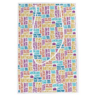 Happy Birthday Hand Typography in Retro Novelty Medium Gift Bag