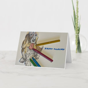 Happy Birthday! Happy Colouring! Foil Greeting Card