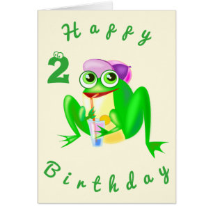Happy Birthday - Happy Party Frog - Add Year