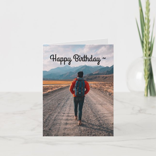 HAPPY BIRTHDAY, HAPPY TRAVELER CARD (Front)
